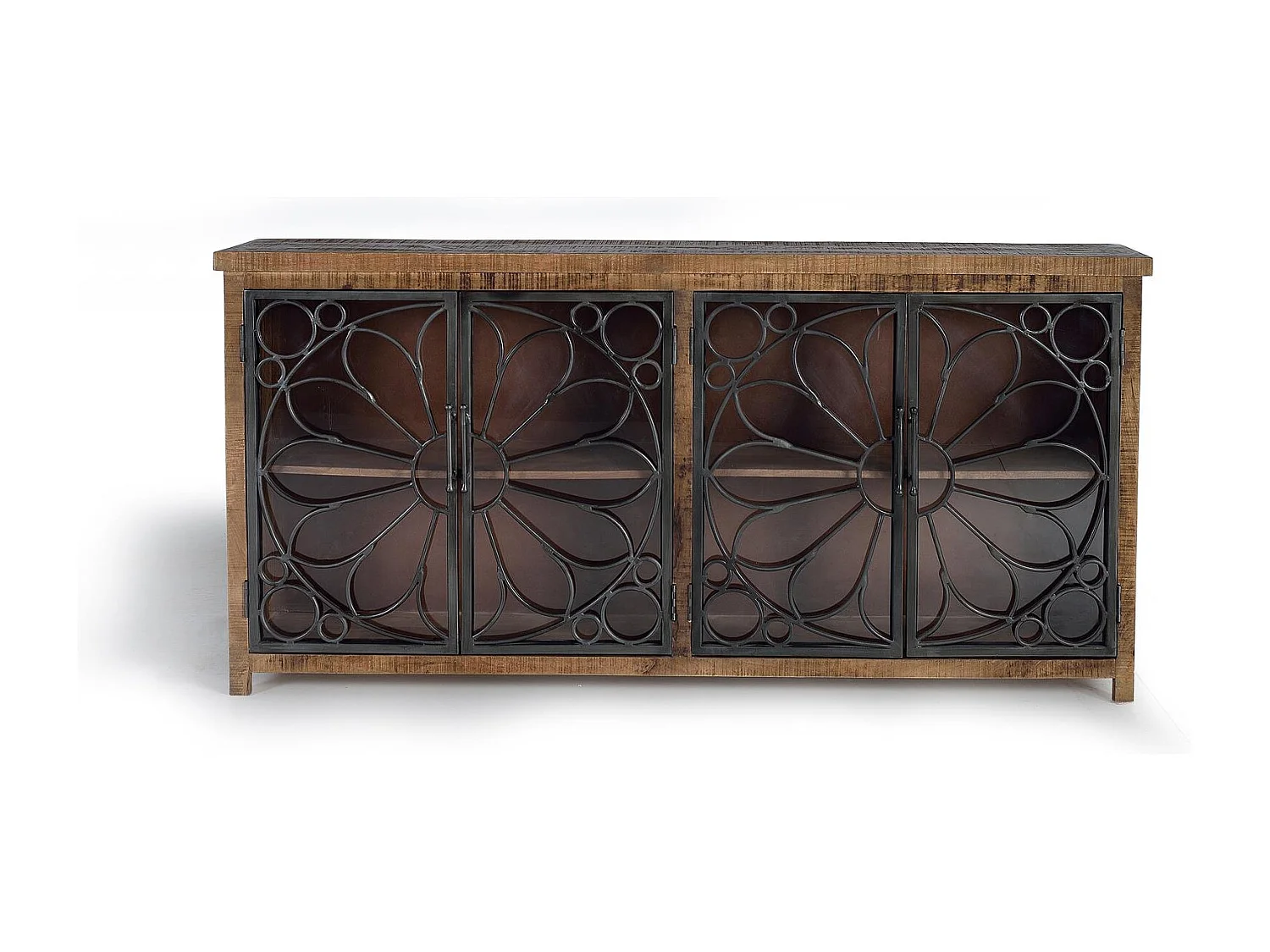 Buffet en bois manguier et métal noir