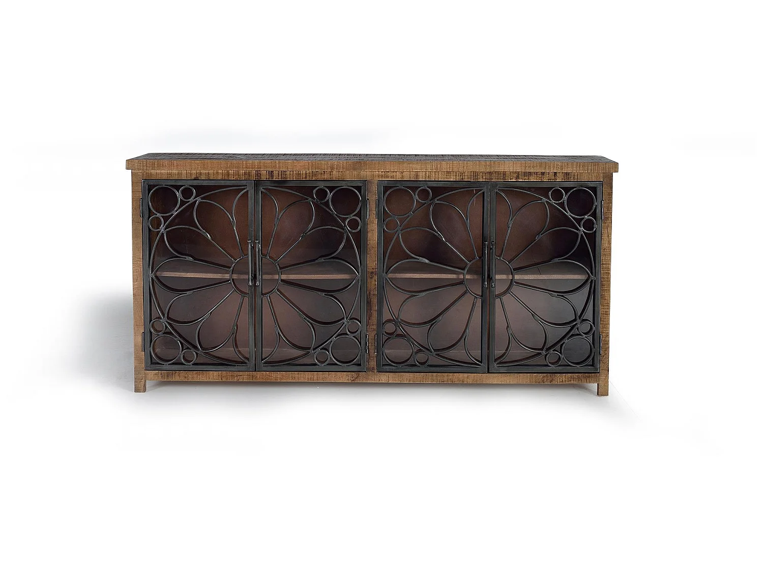 Buffet en bois manguier et métal noir