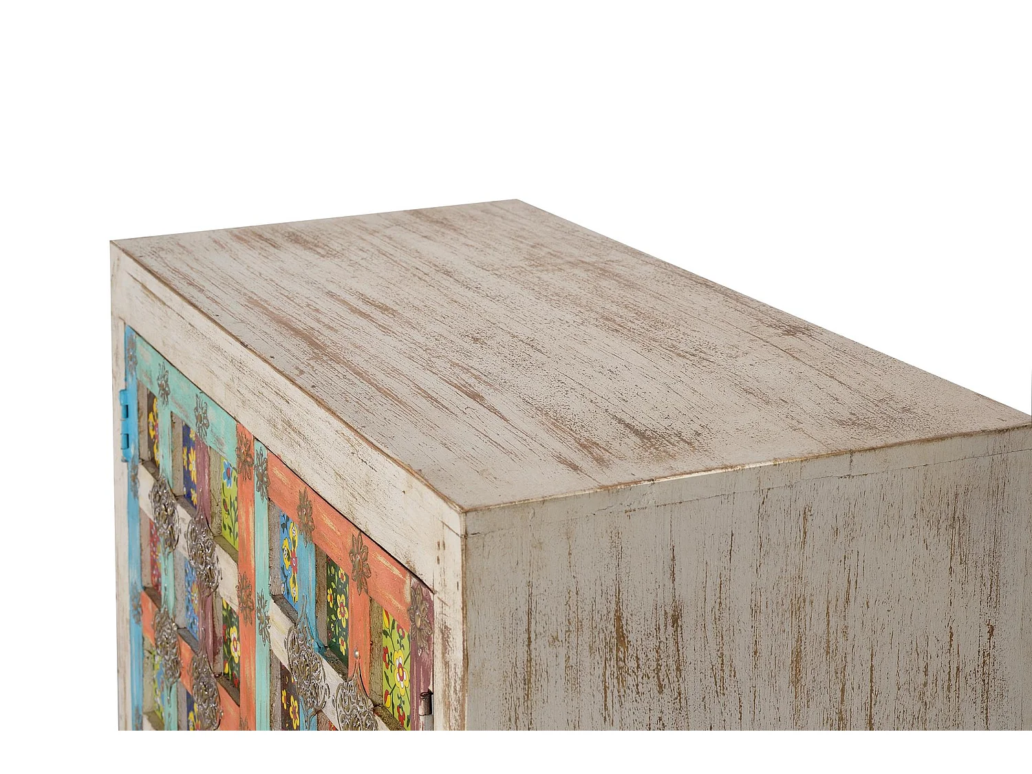 Buffet en bois de manguier, style oriental - 90x90x40