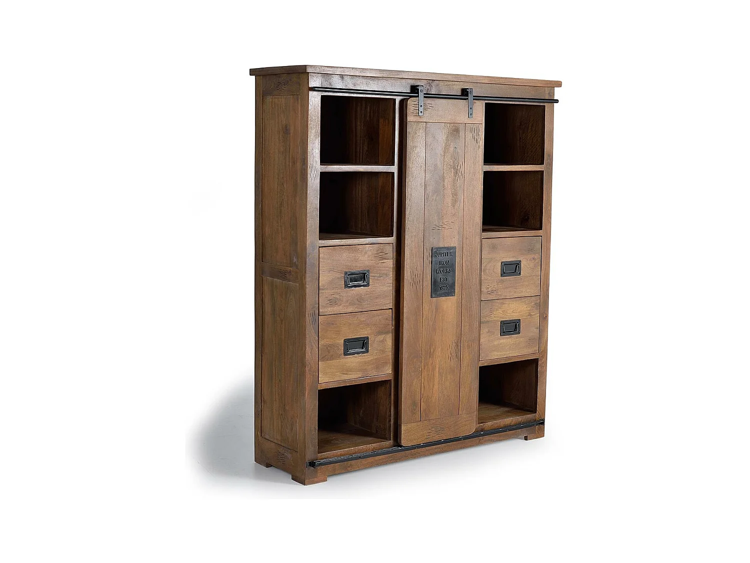 Vaisselier en bois manguier et métal