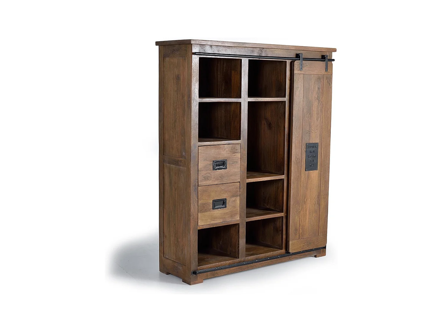 Vaisselier en bois manguier et métal