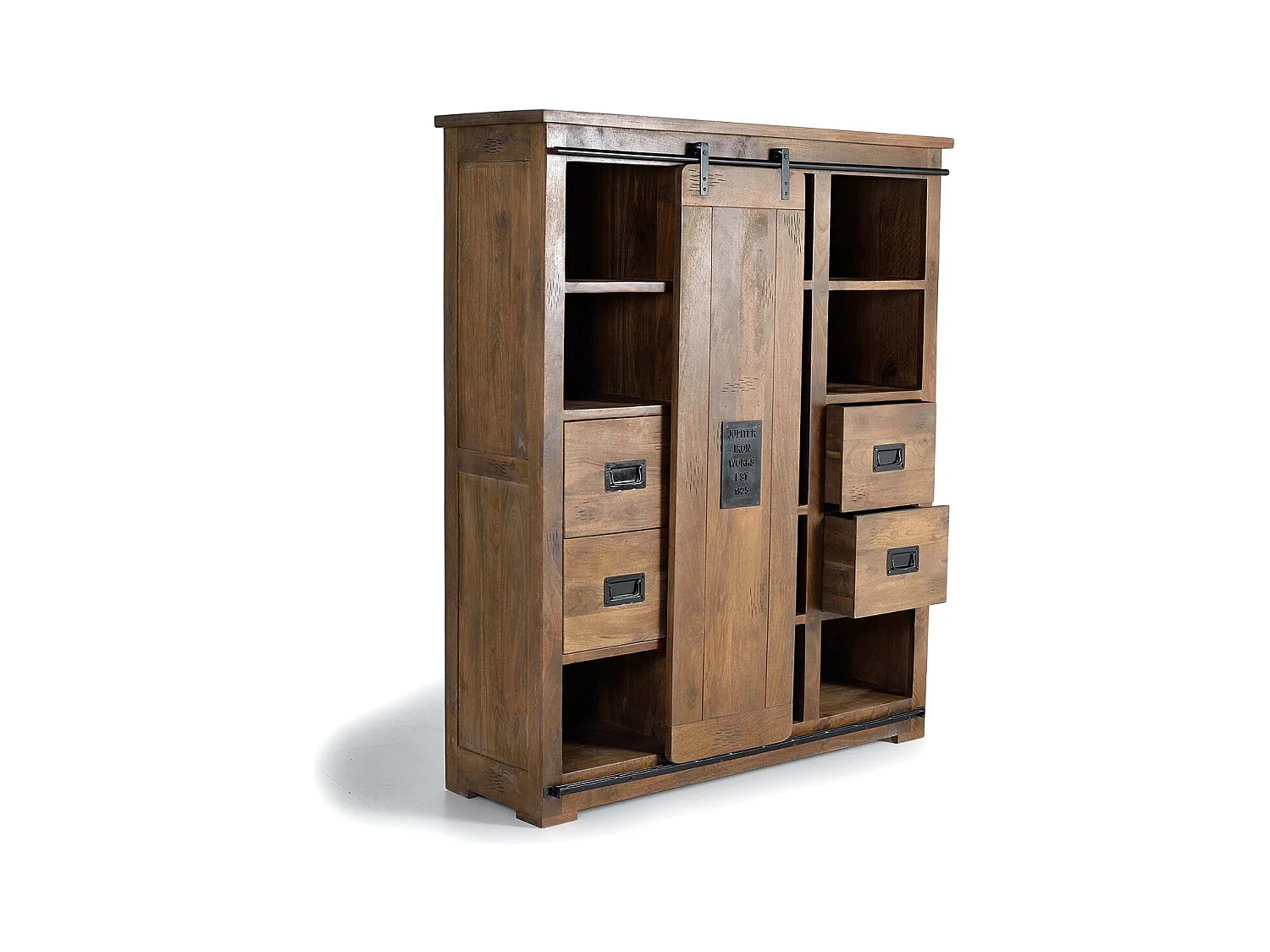 Vaisselier en bois manguier et métal