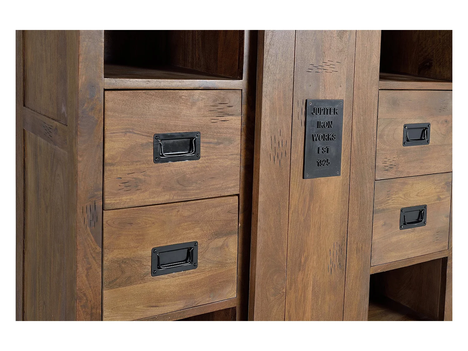 Vaisselier en bois manguier et métal