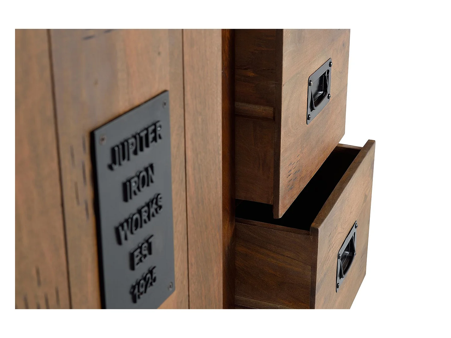 Vaisselier en bois manguier et métal