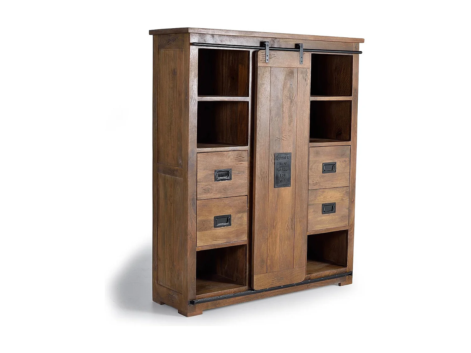 Vaisselier en bois manguier et métal