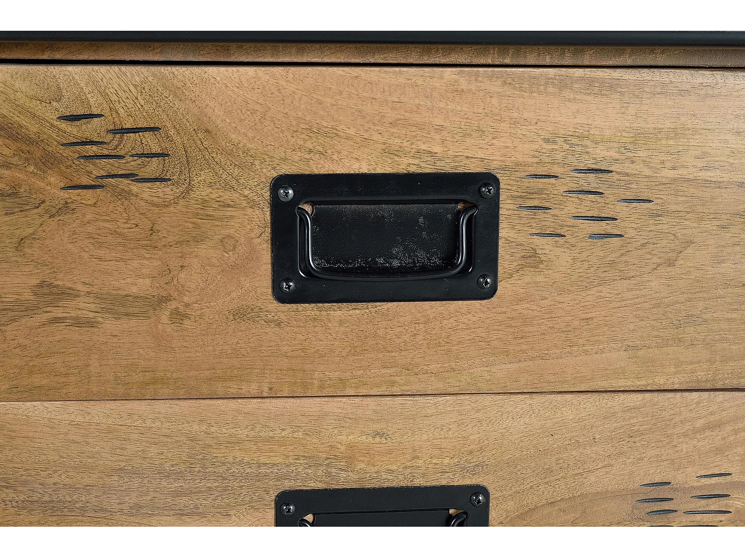 Vaisselier en bois manguier en metaal