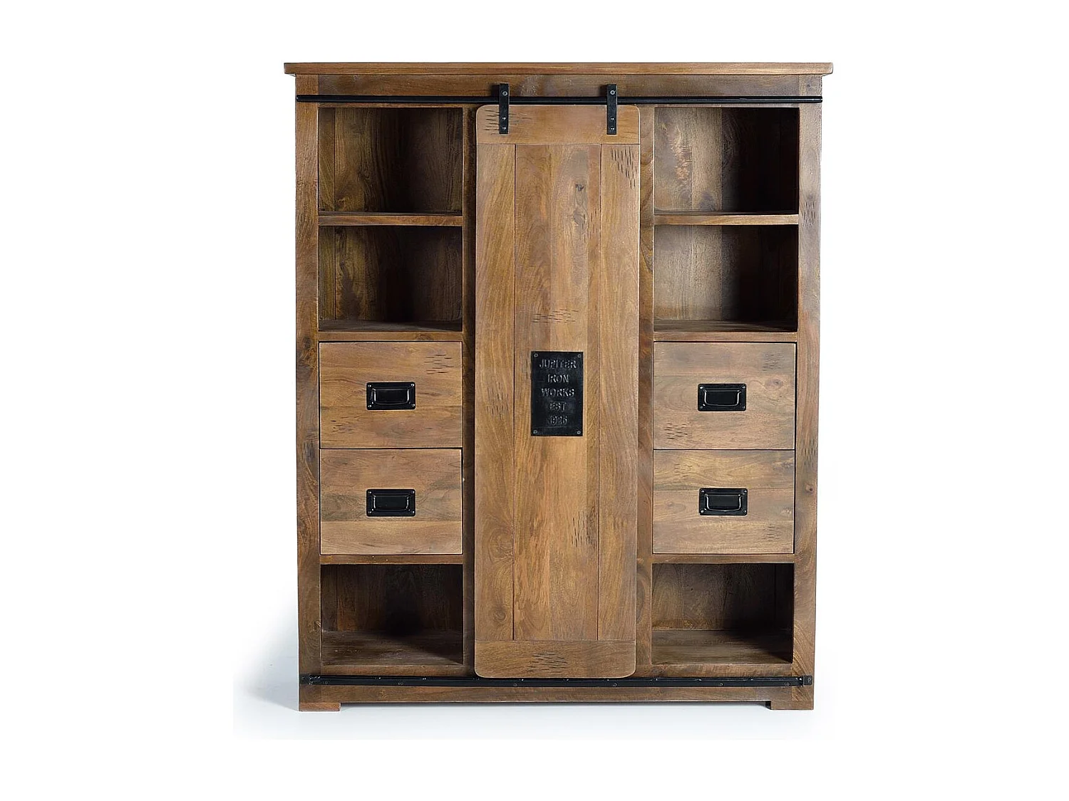 Vaisselier en bois manguier et métal