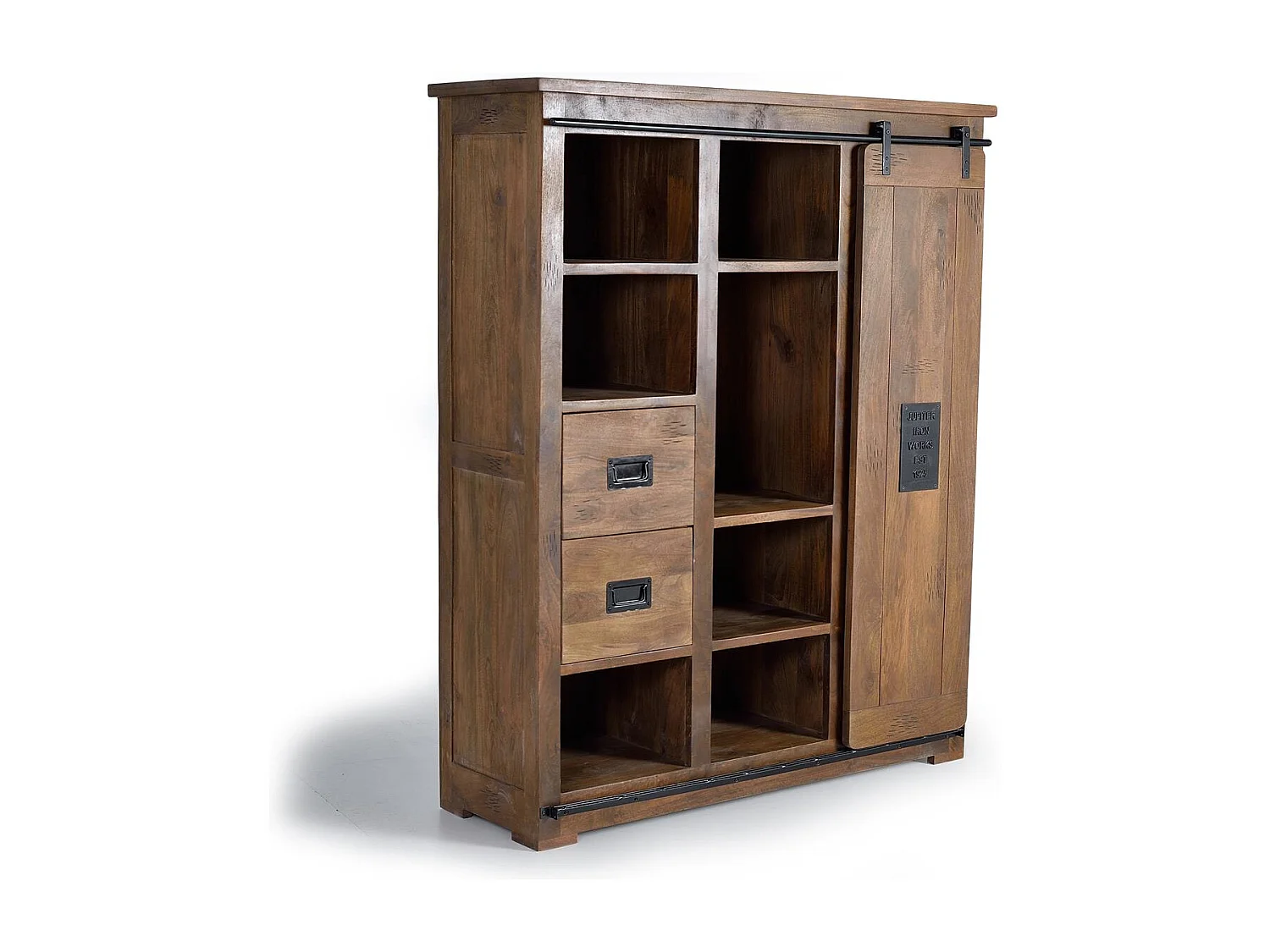 Vaisselier en bois manguier et métal