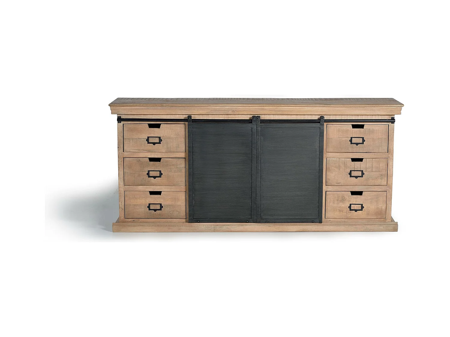 Sideboard mit 6 Schubladen im Industriestil. Mehrfarbig. Giner und Colomer 85x40x190