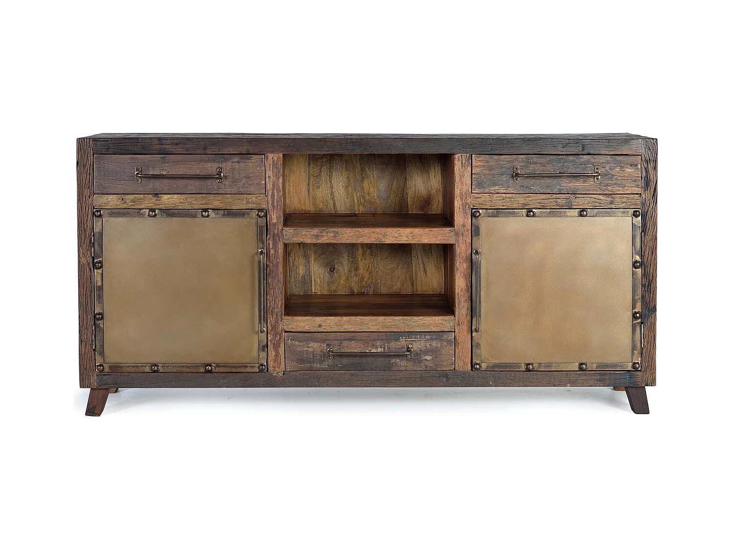 Buffet en bois récupéré et métal