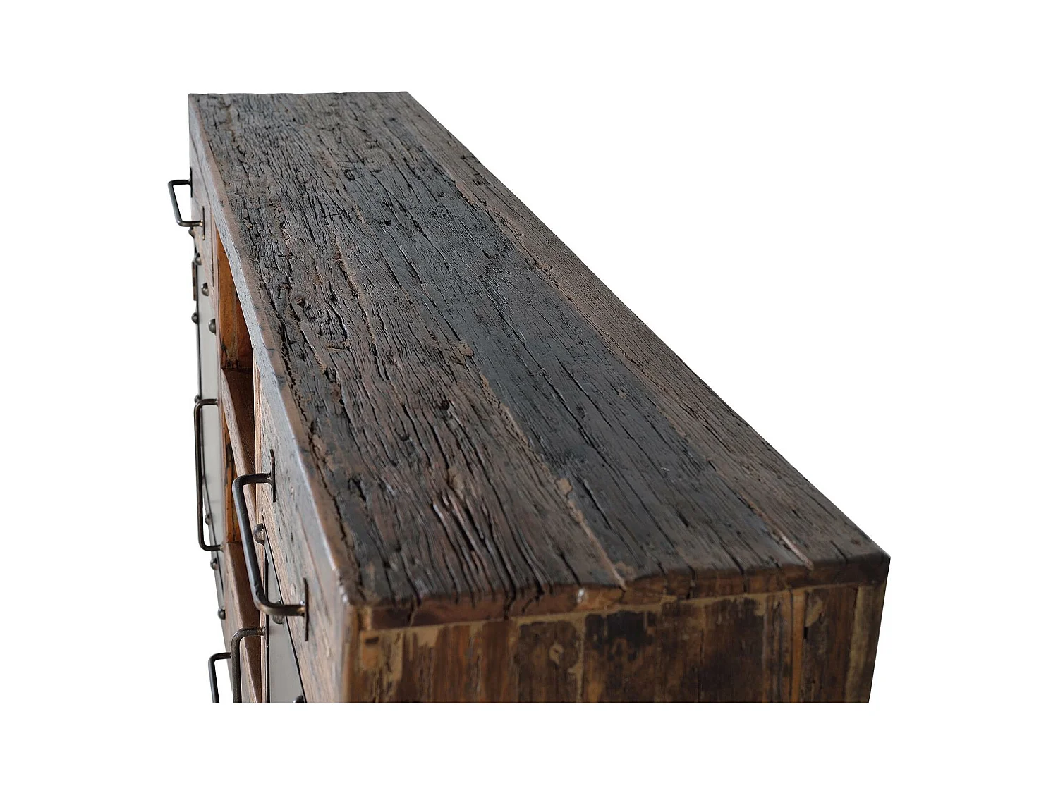 Buffet en bois récupéré et métal