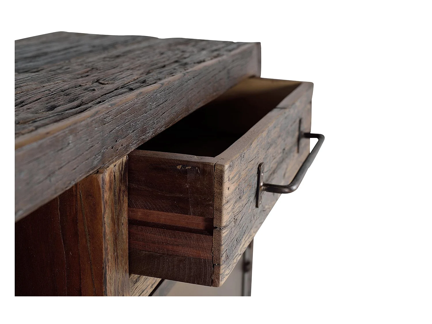 Buffet en bois récupéré et métal