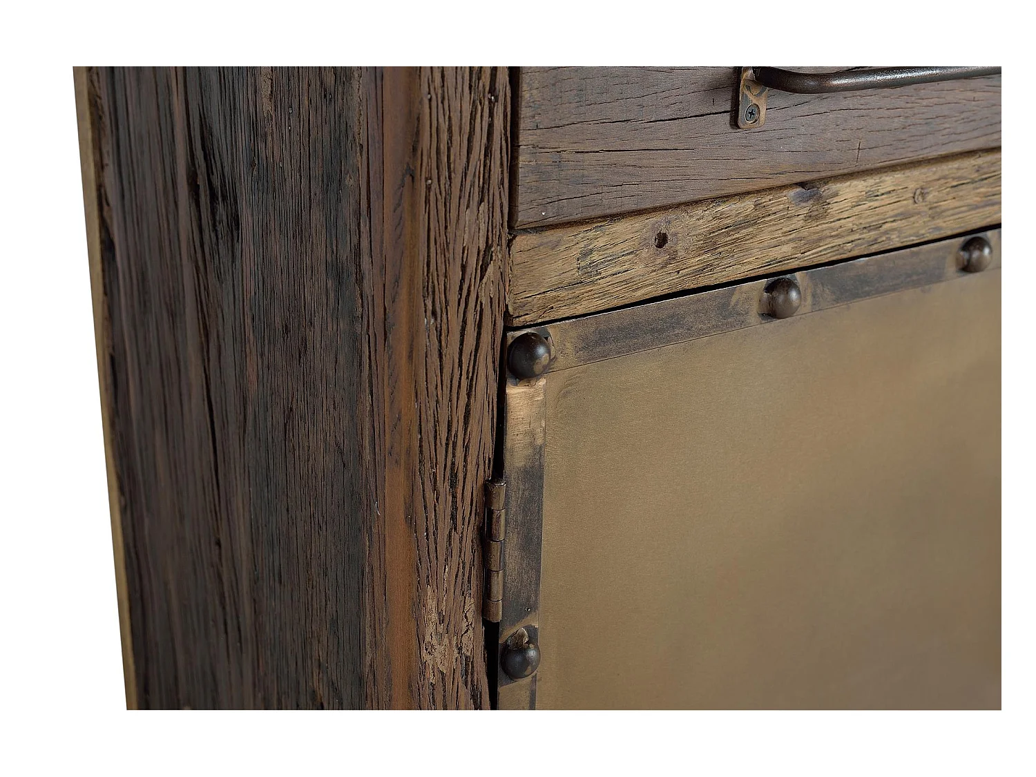 Buffet en bois récupéré et métal