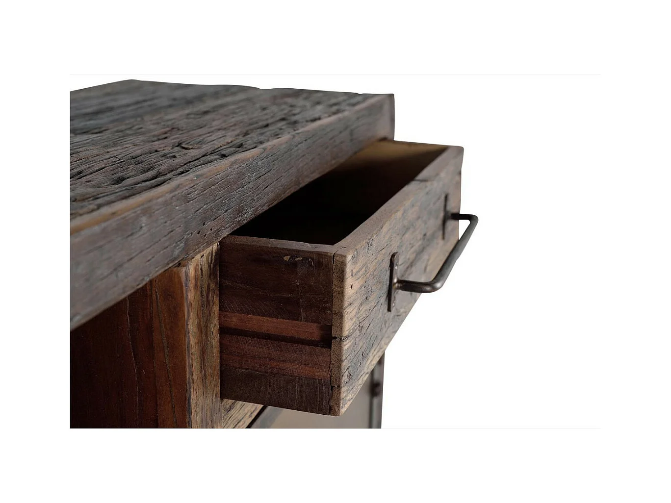 Buffet en bois récupéré et métal