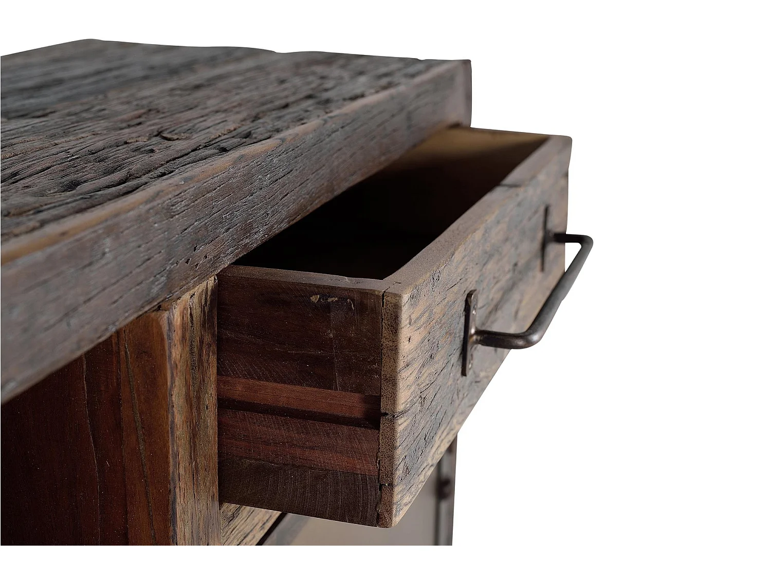 Buffet en bois récupéré et métal