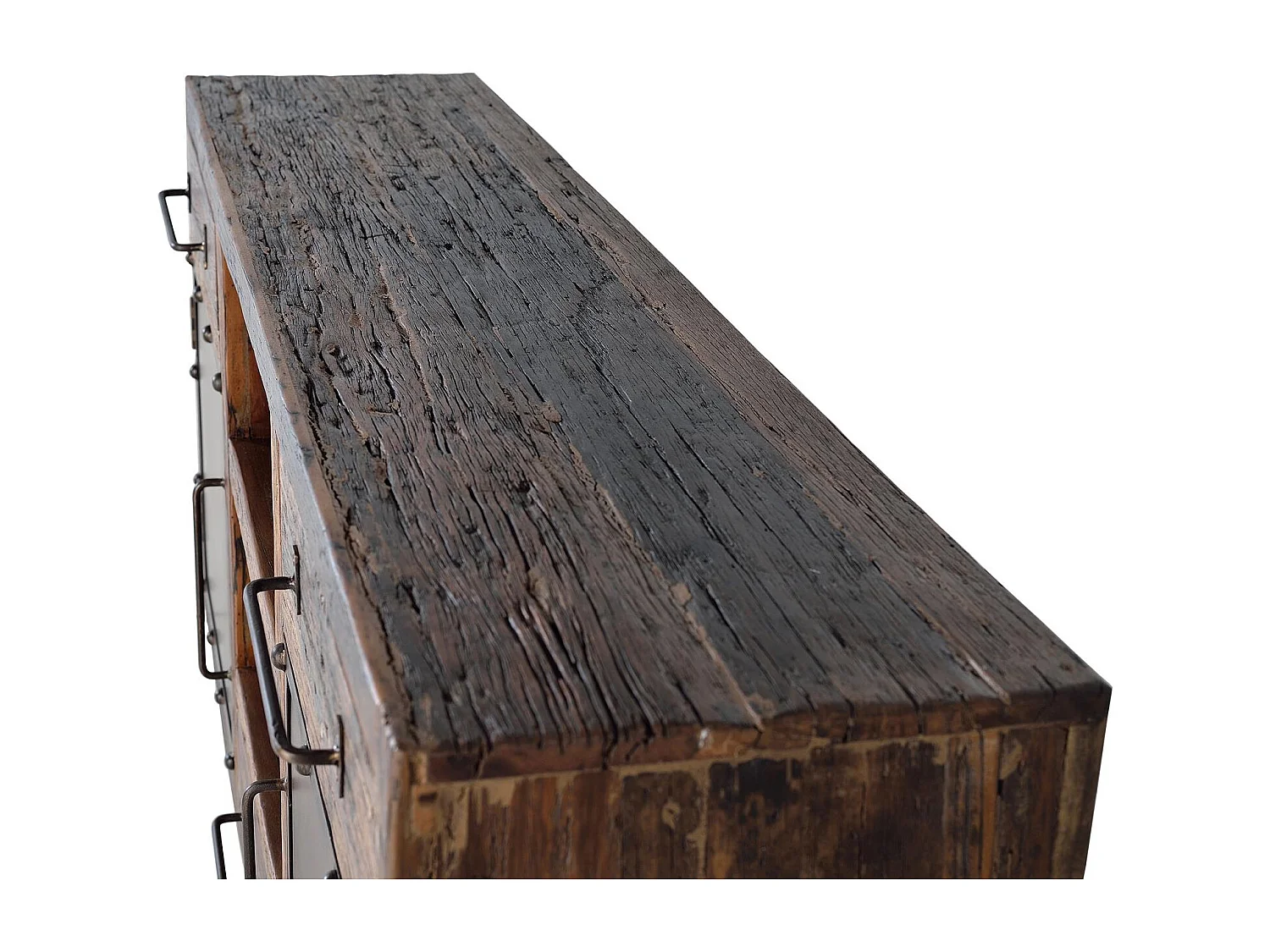 Buffet en bois récupéré et métal