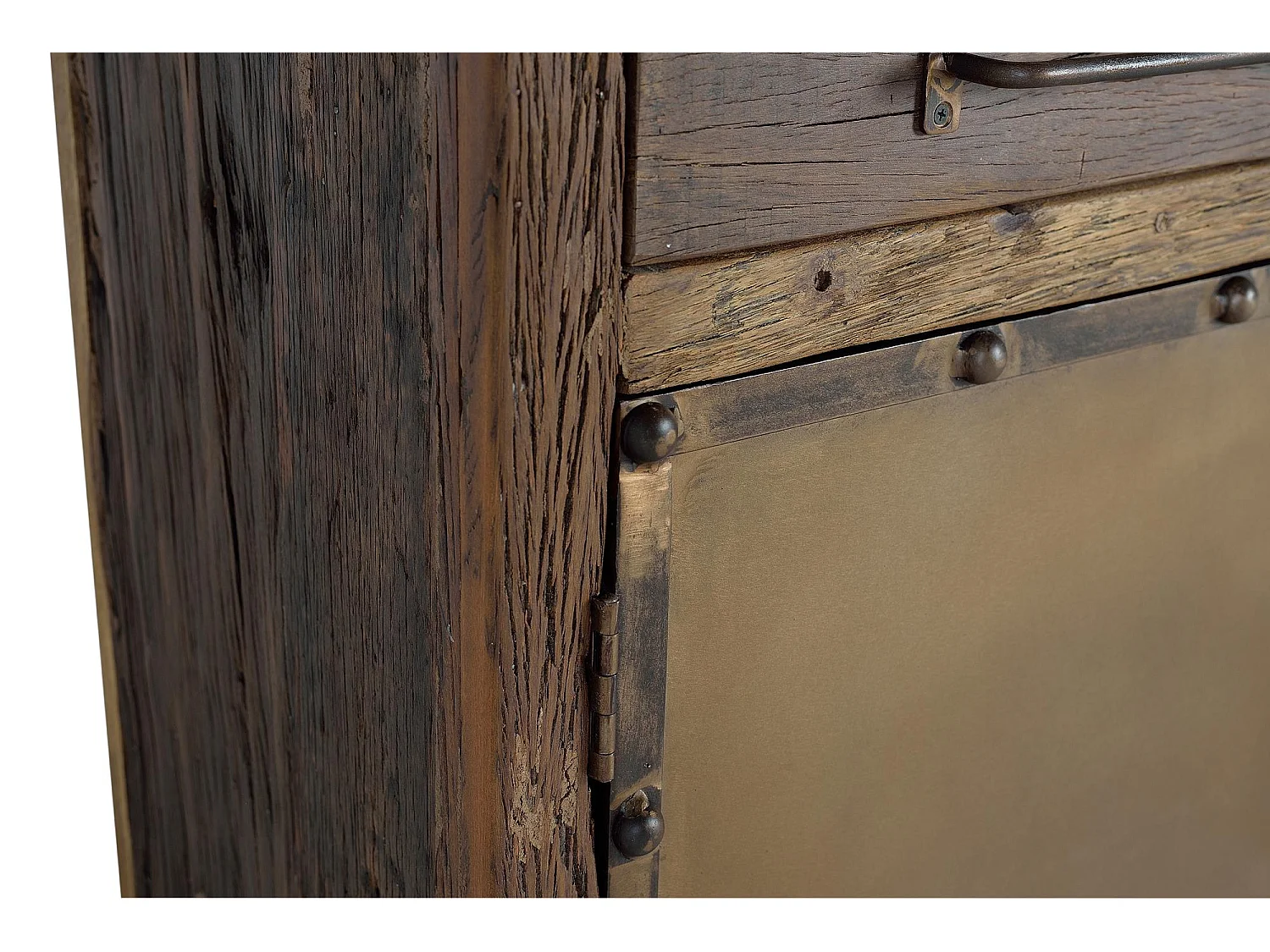 Buffet en bois récupéré et métal