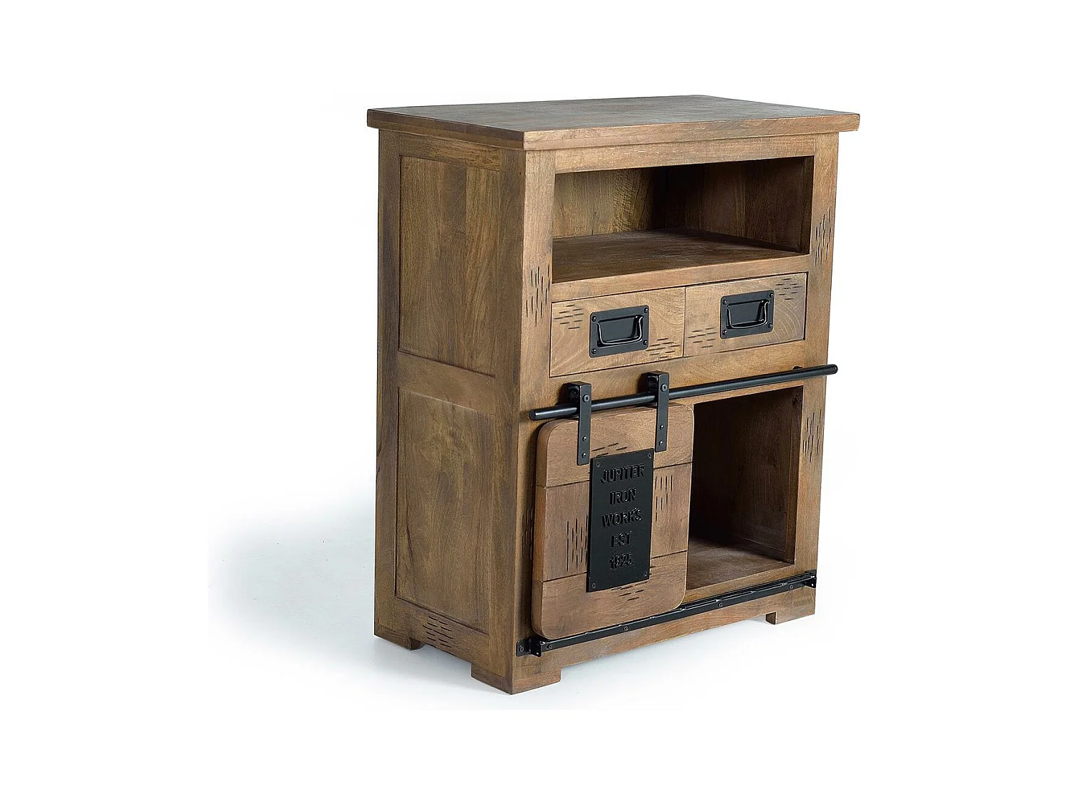 Buffet en bois de manguier et métal