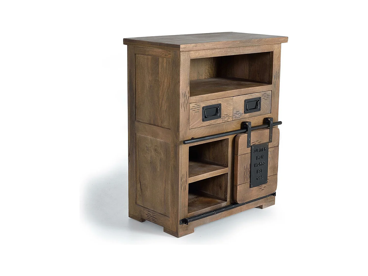 Buffet en bois de manguier et métal