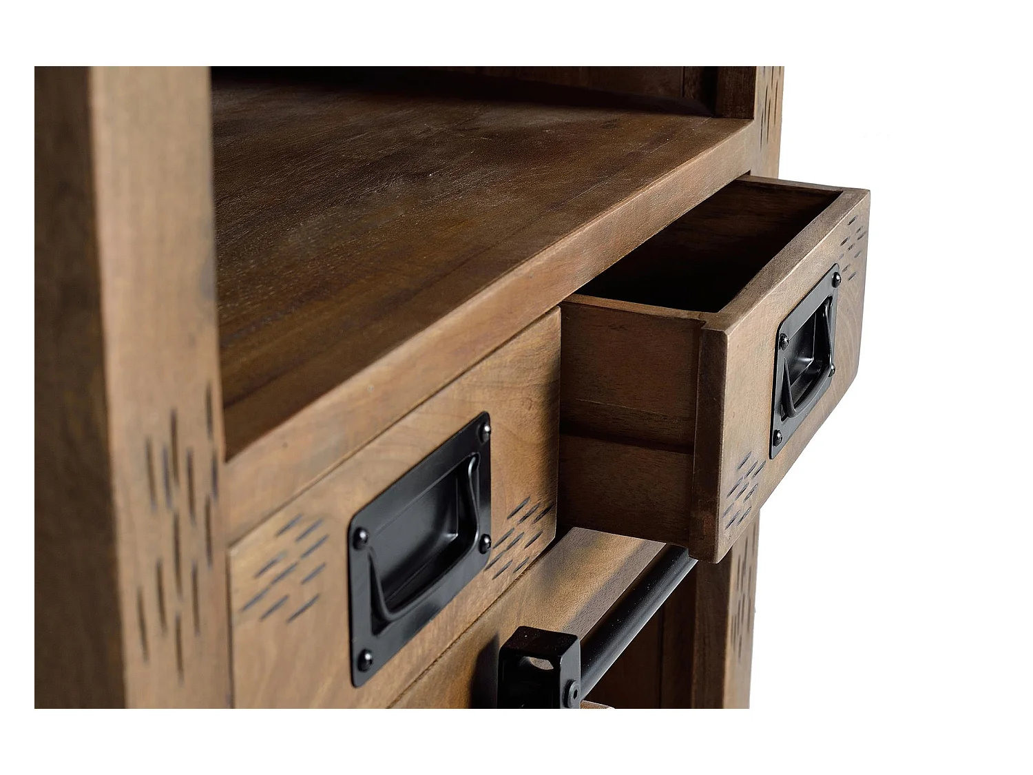 Buffet en bois de manguier et métal