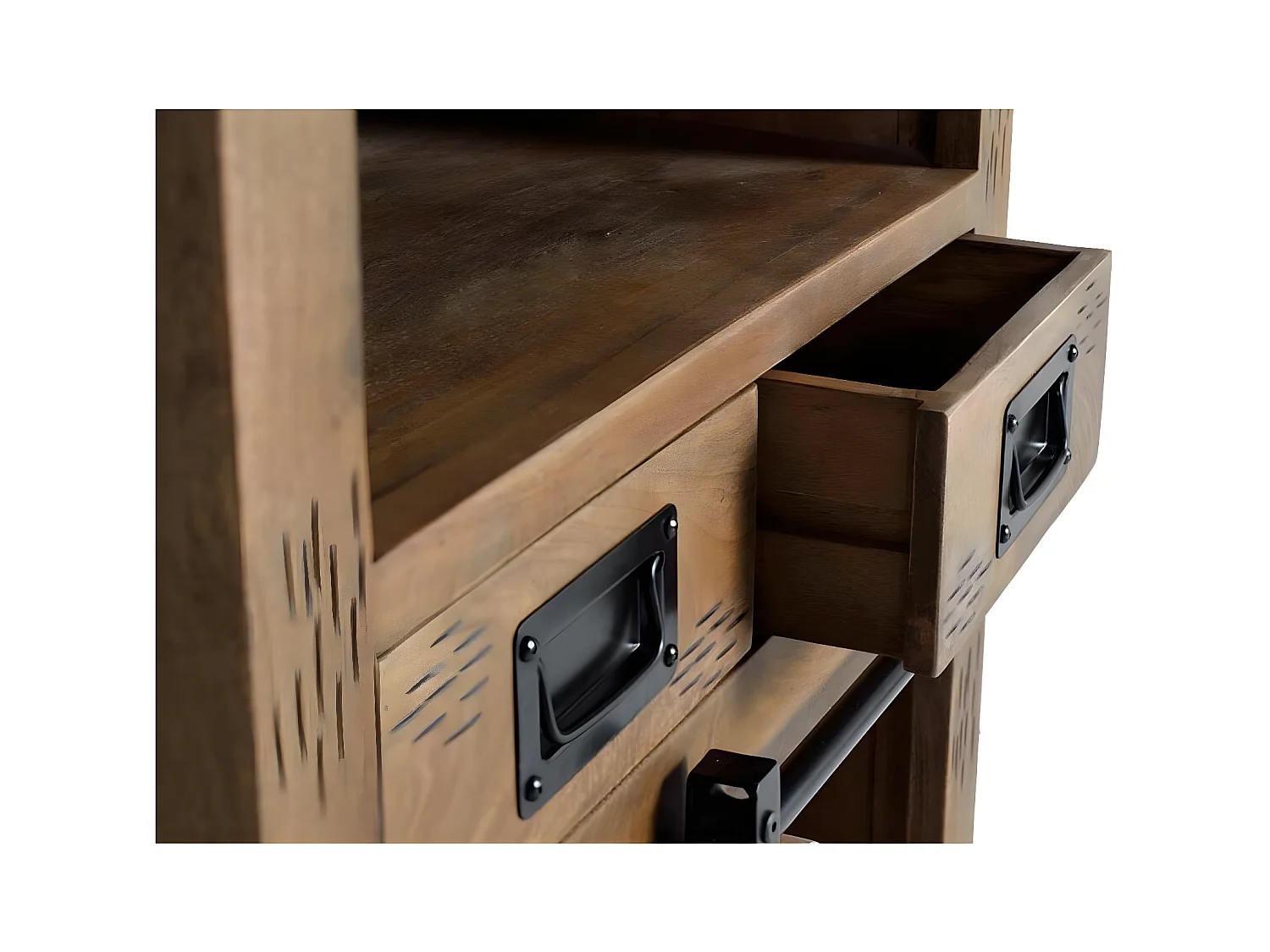 Buffet en bois de manguier et métal