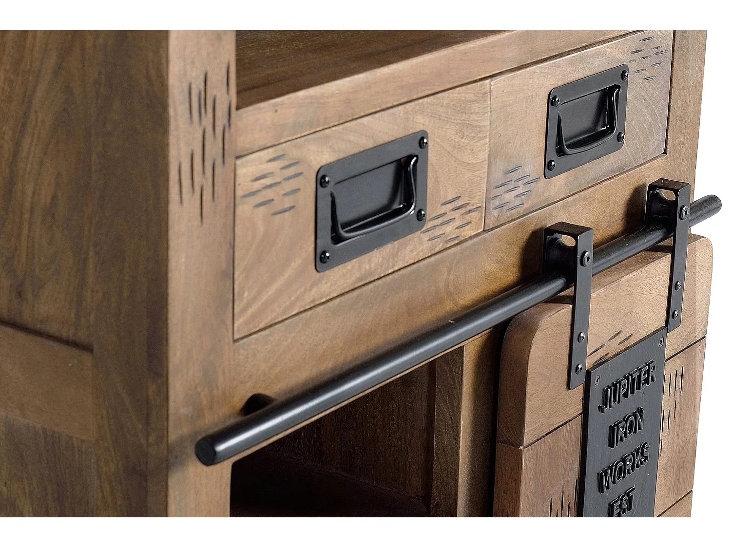 Buffet en bois de manguier et métal