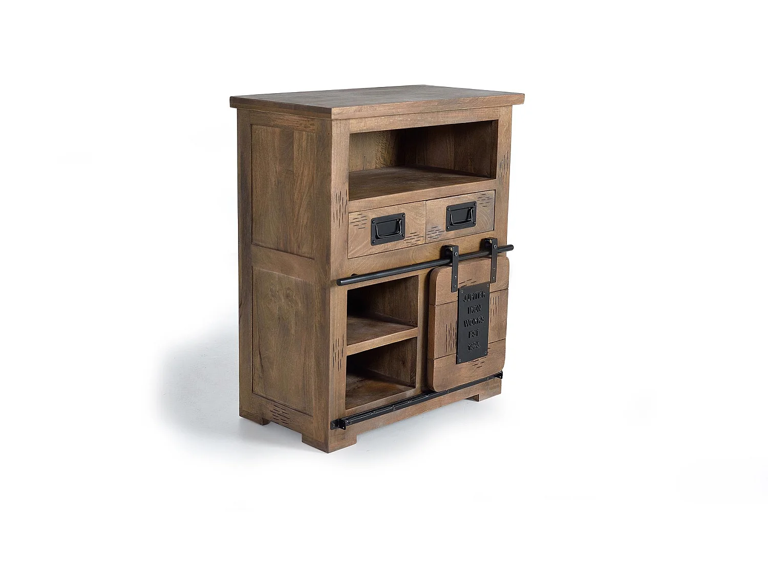 Buffet en bois de manguier et métal