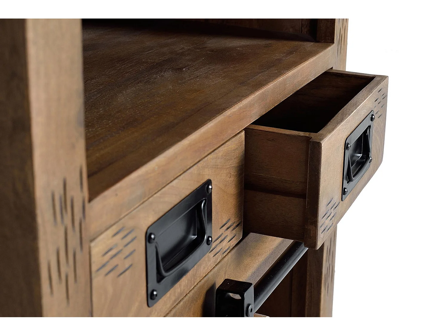 Buffet en bois de manguier et métal