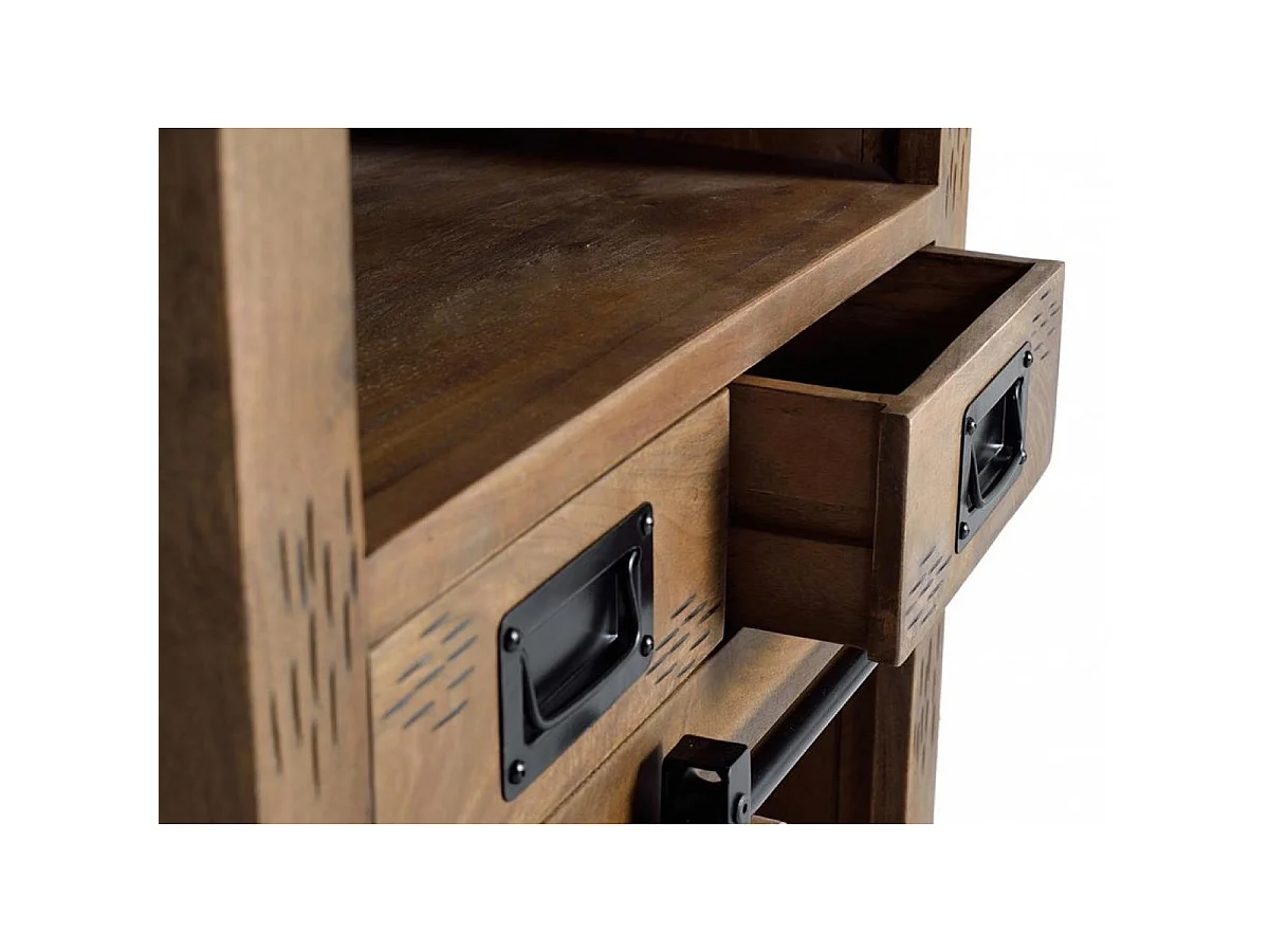 Buffet en bois de manguier et métal