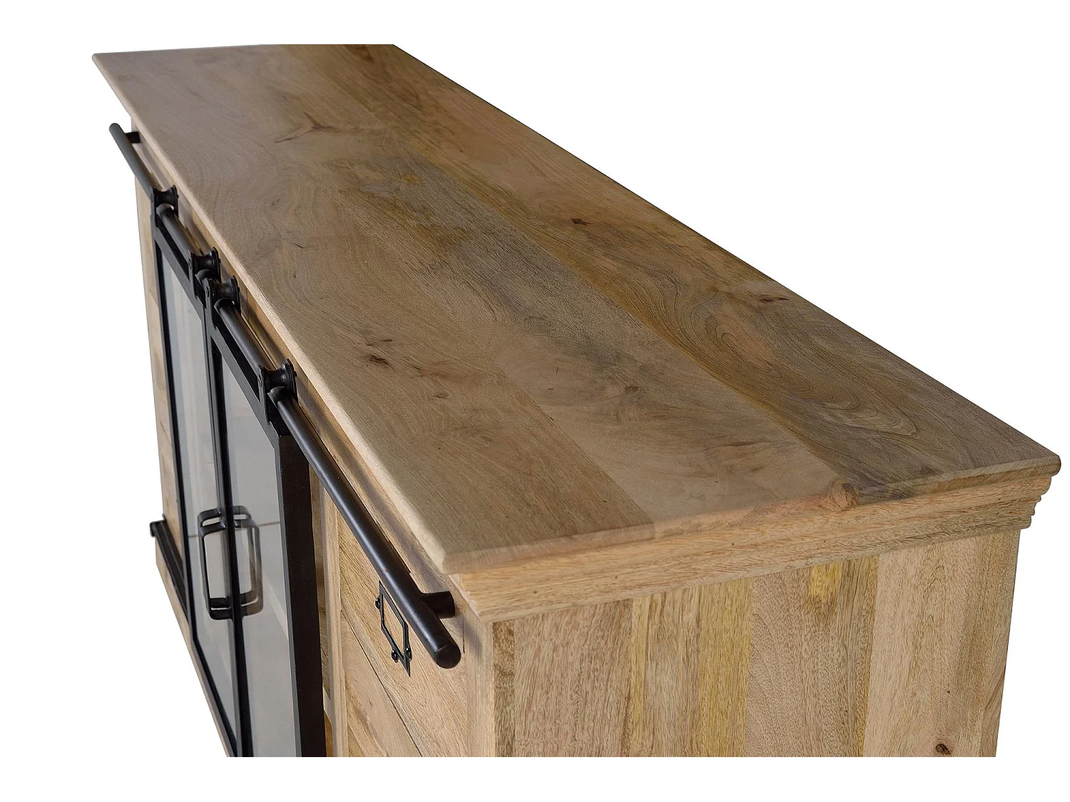 Sideboard aus Mangoholz Schwarz