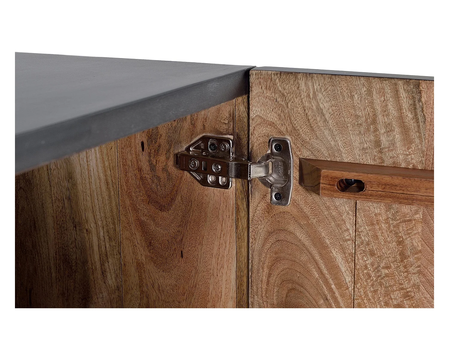 Sideboard aus Mangoholz und Metall