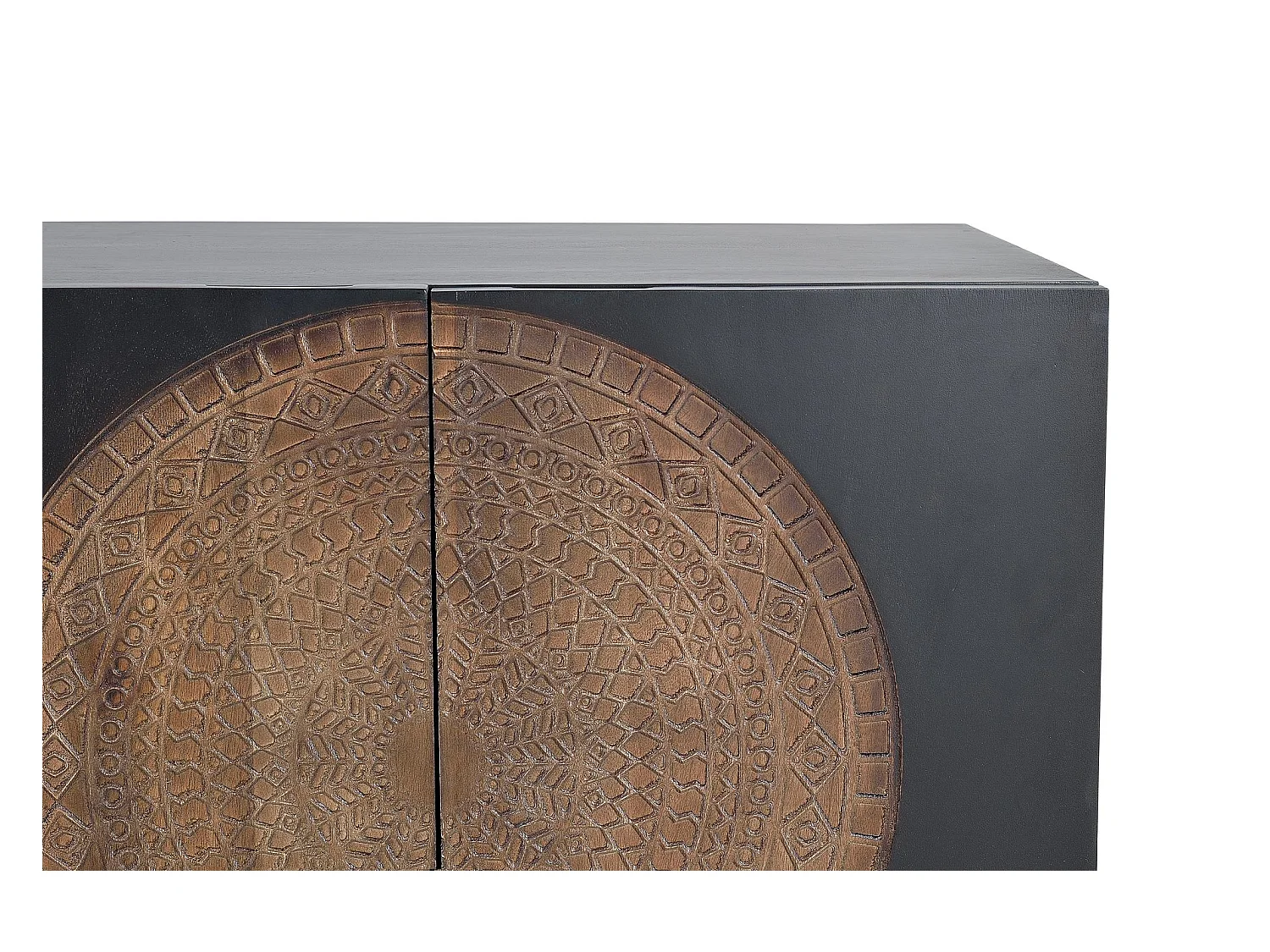 Sideboard aus Mangoholz und Metall