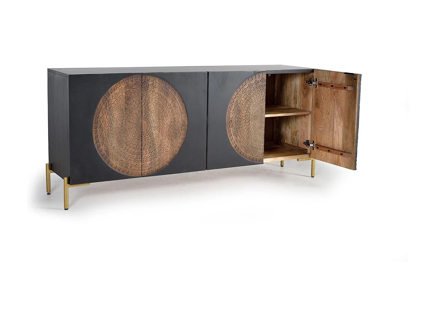 Buffet en bois manguier et métal