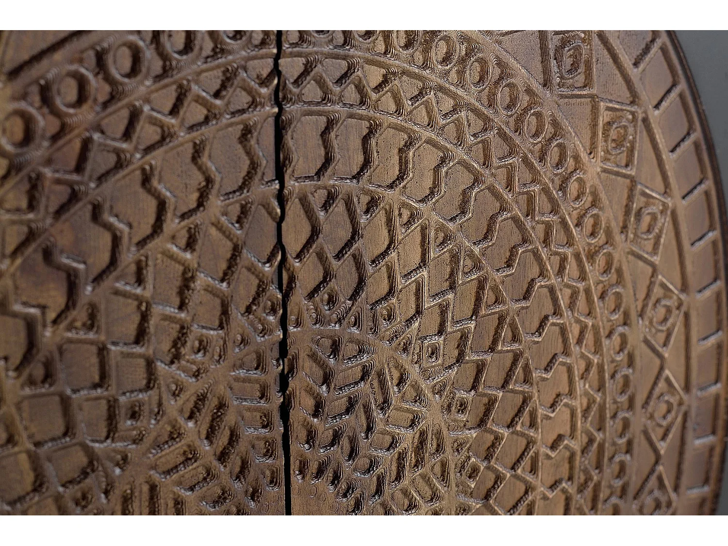 Buffet in manguierhout en metaal