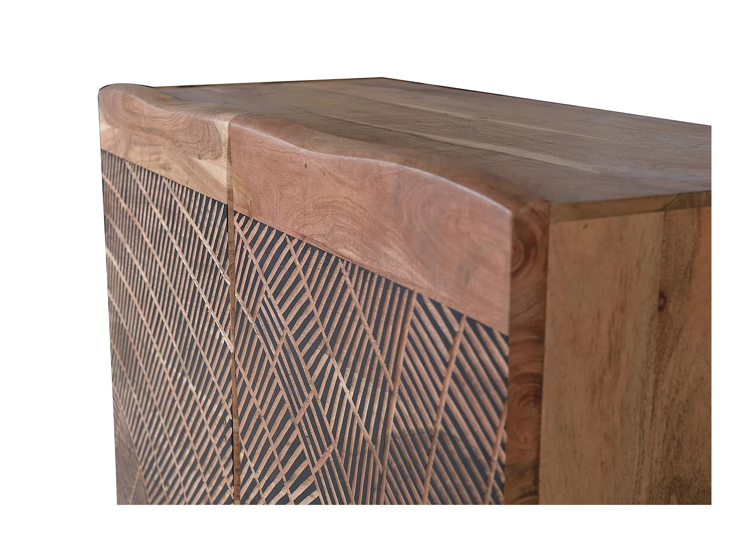 Buffet en bois d'acacia et métal