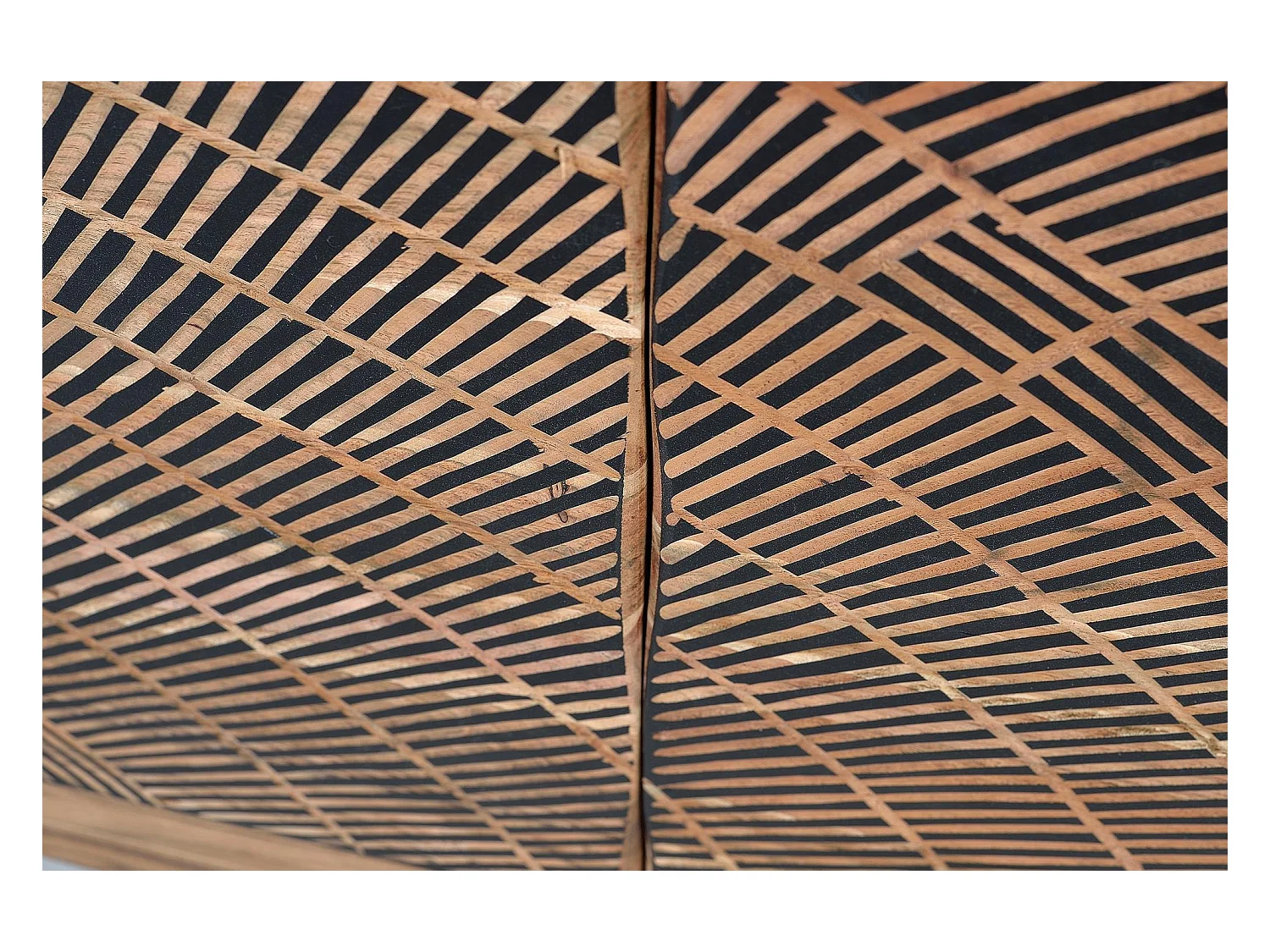 Buffet en bois d'acacia et métal