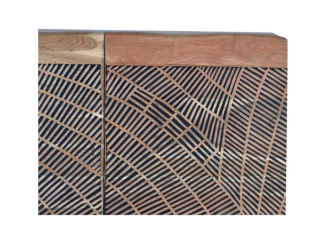 Buffet en bois d'acacia et métal