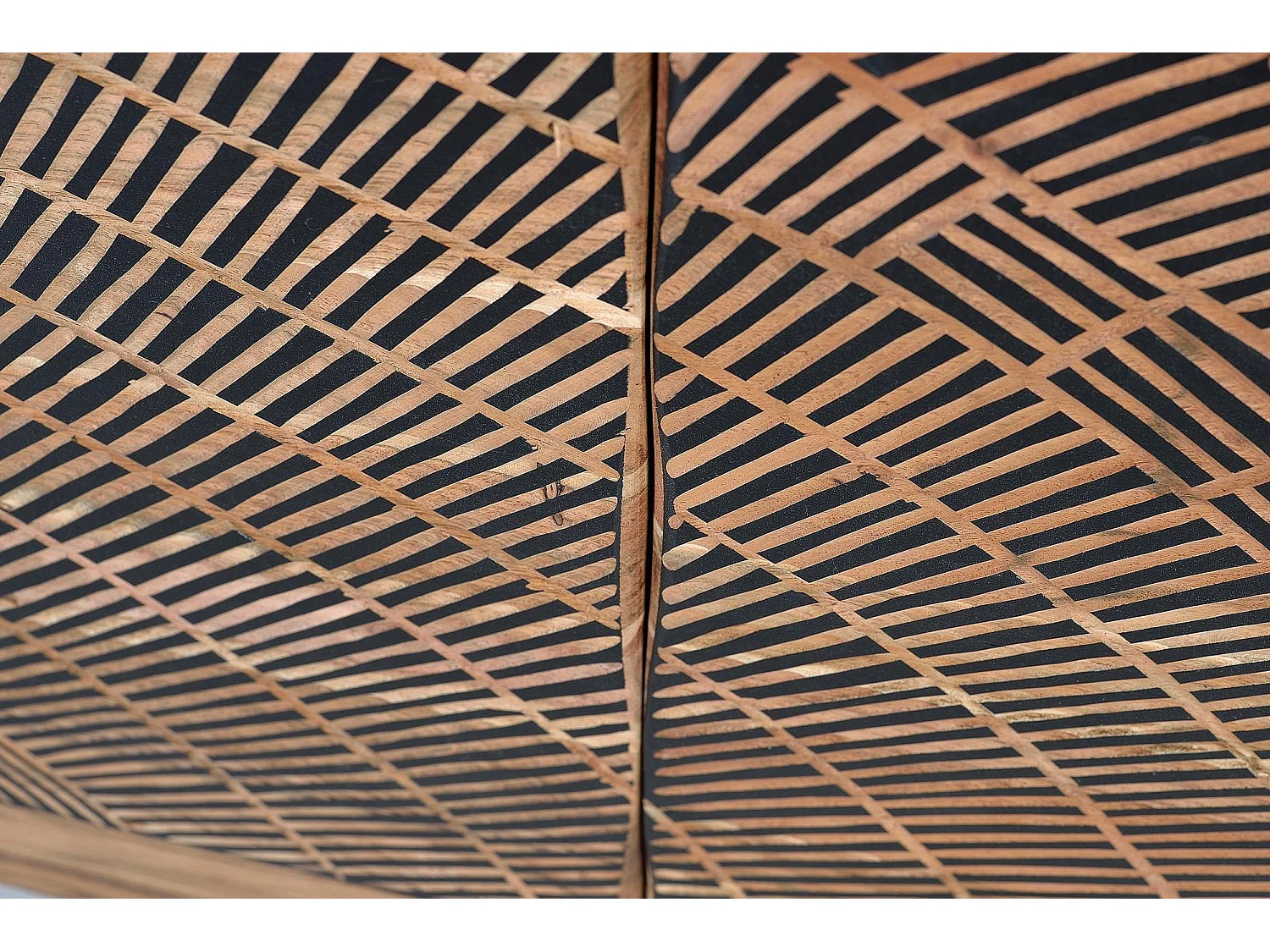 Buffet en bois d'acacia et métal