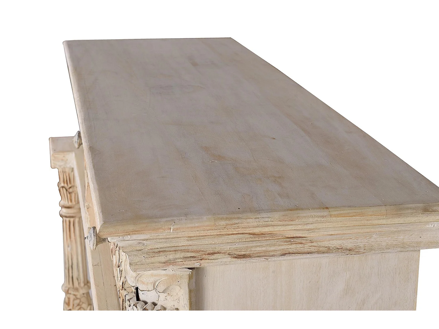 Buffet en bois de manguier, style colonial rustique - 100 x 120 x 45