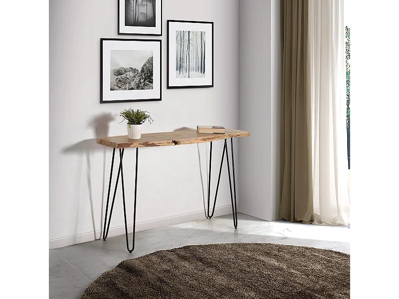 Konsole aus massivem Akazienholz