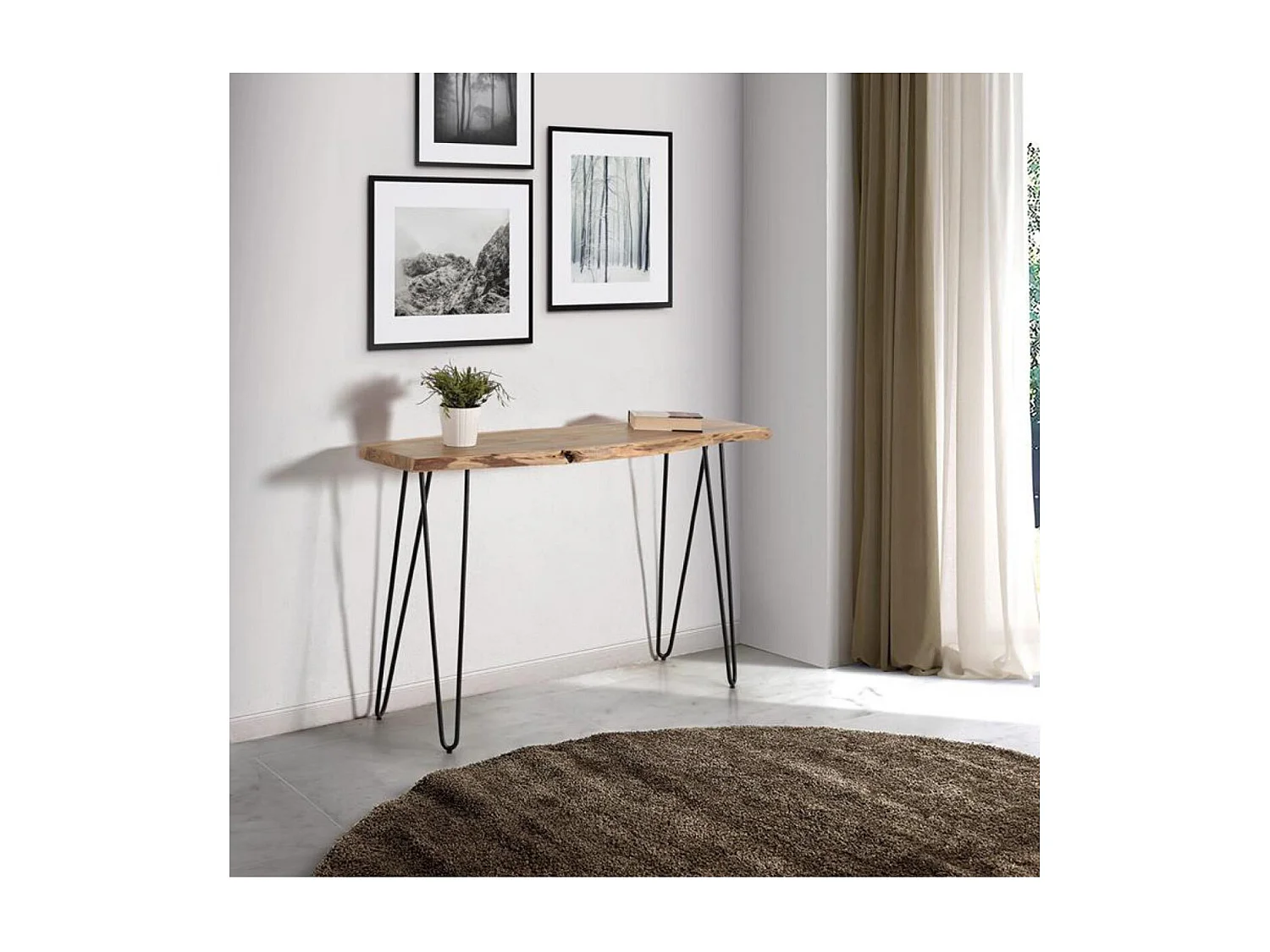 Console en bois d'acacia massif