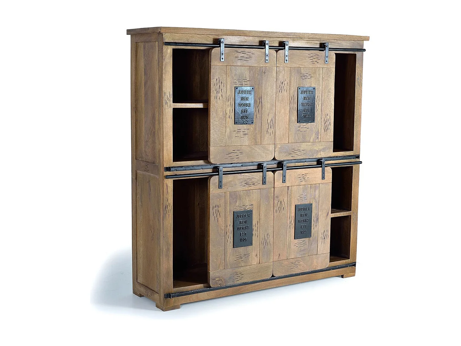 Vaisselier en bois manguier et métal