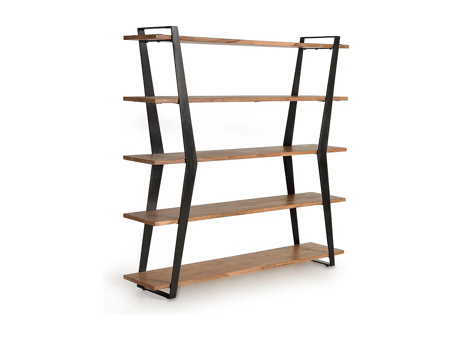 Biblioteca em meio a bosques de acácias e metal.