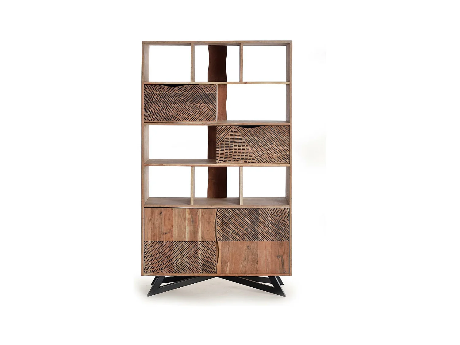 Bücherregal aus Akazienholz