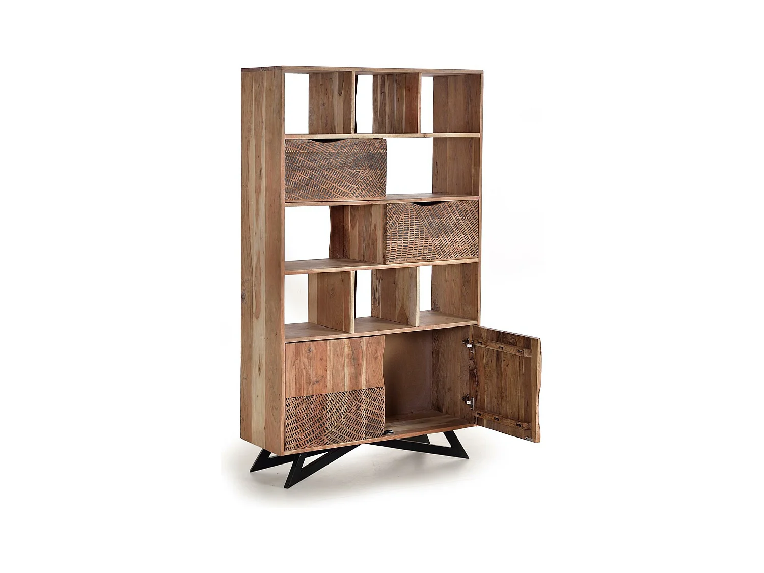 Bücherregal aus Akazienholz