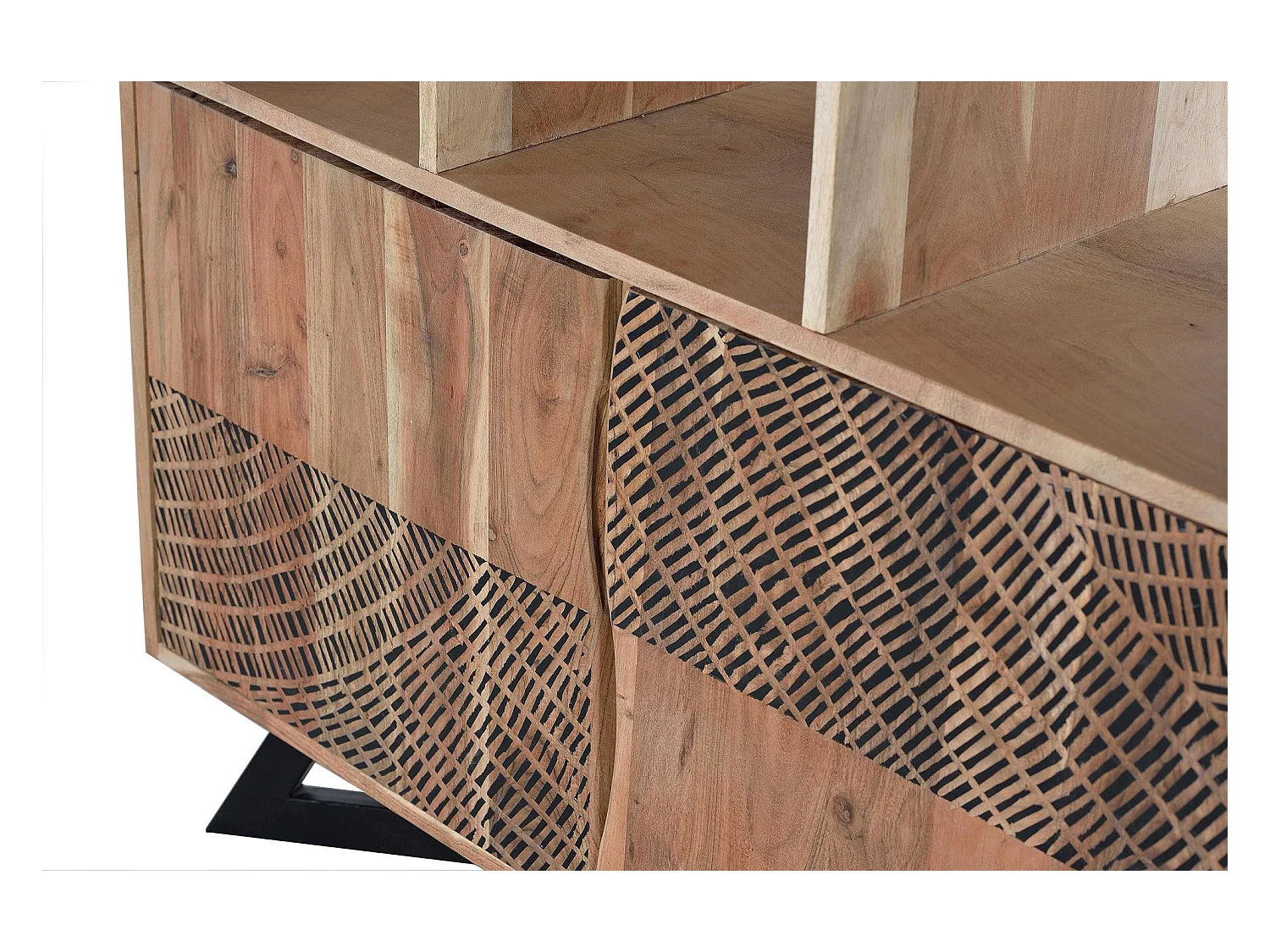 Bücherregal aus Akazienholz