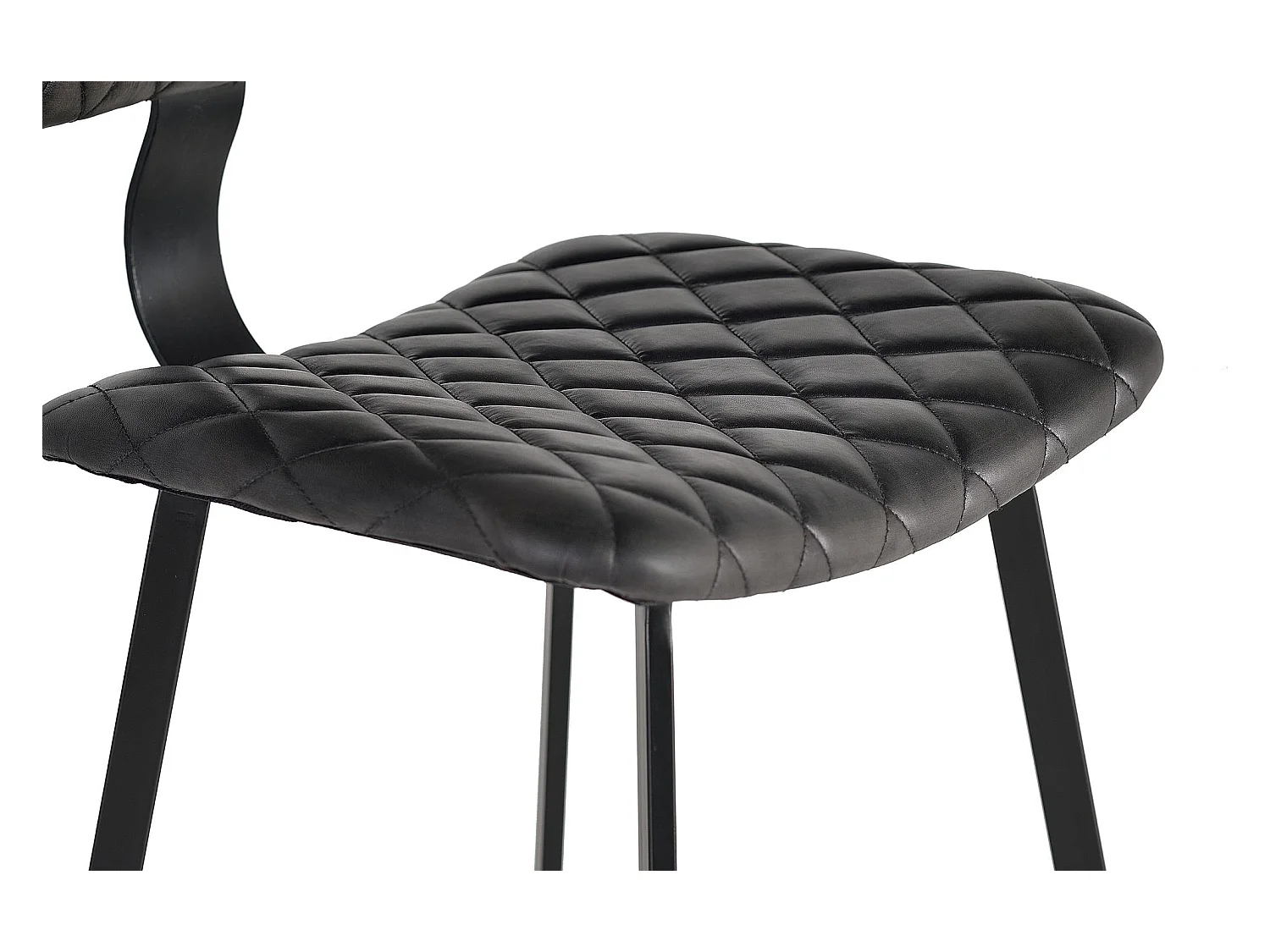 Set mit 2 Hockern aus Leder