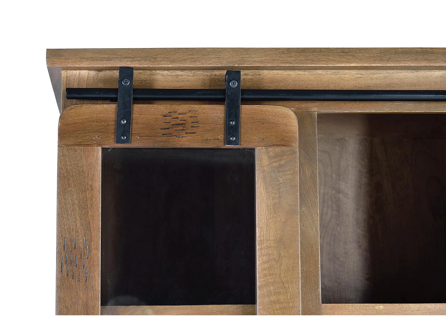 Vaisselier en bois manguier et métal