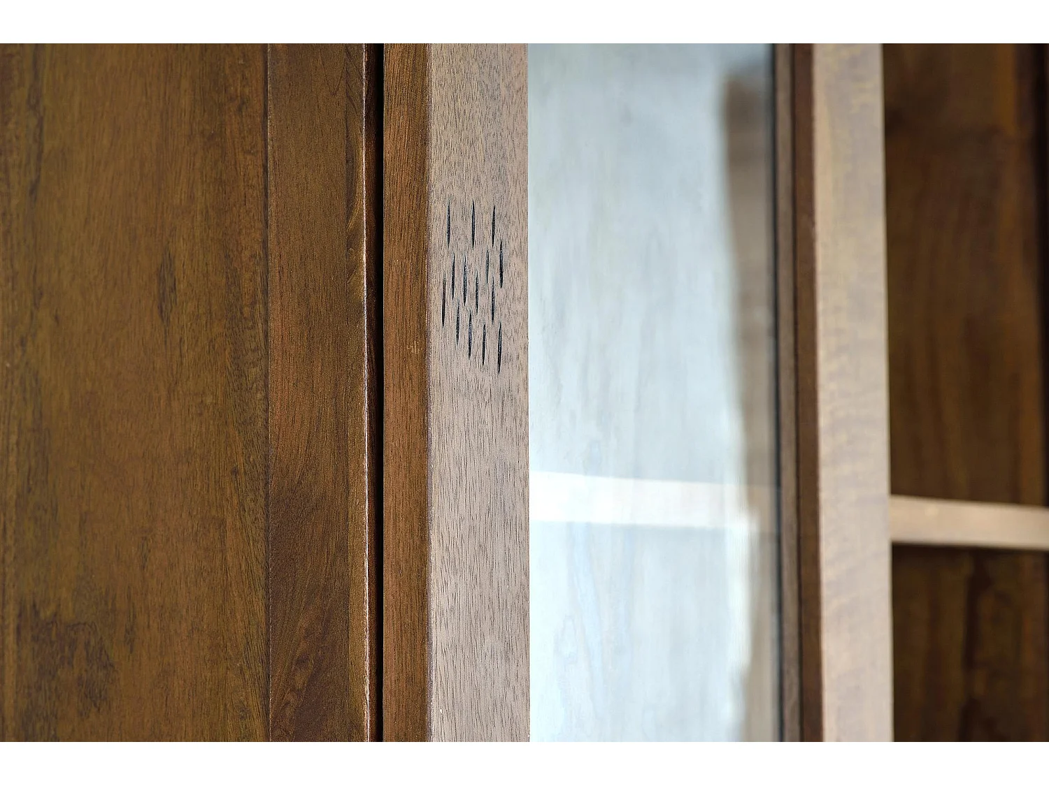 Armoire en bois de manguier 100 cm, style industriel - 200 x 120 x 47