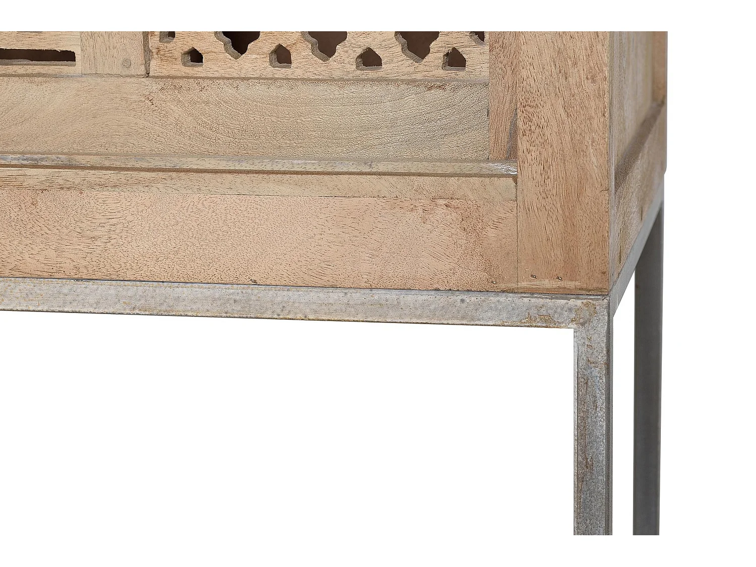 Buffet en bois de manguier sculpté style bohème 140 cm - 170 x 140 x 40 cm